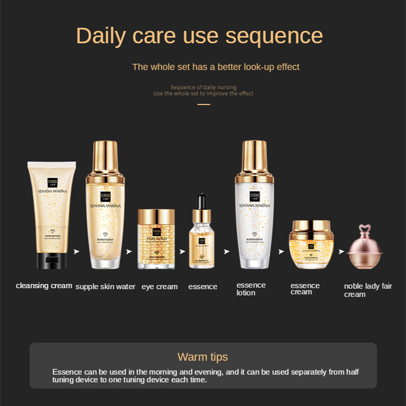 Women 24K Gold Skin Care Set 9 - Luxury Skincare Kit ulasan dan harga