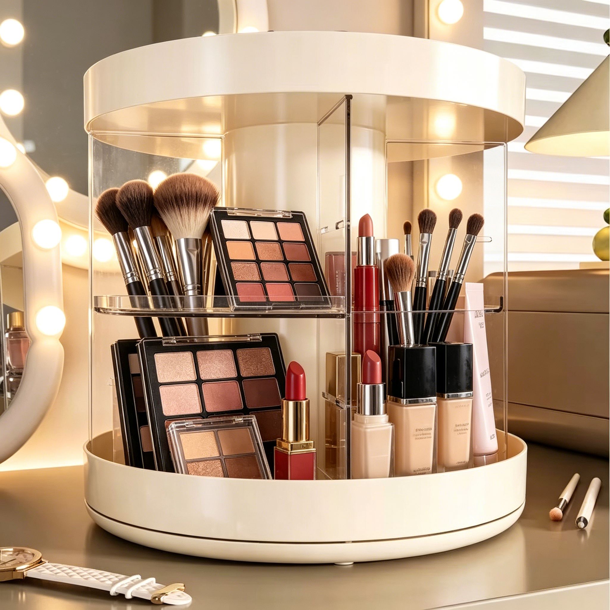 Rotating Layered Makeup Organi - Luxury Skincare Design ulasan dan harga