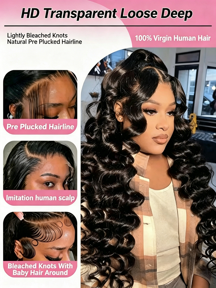 13x6 HD Loose Deep Wave Lace F - Luxury Skincare Design ulasan dan harga